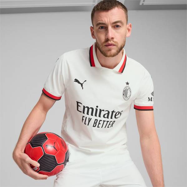 Jersey AC Milan 2024/25 Home Match Puma Football Kit White / Black / Red | Jersey-513