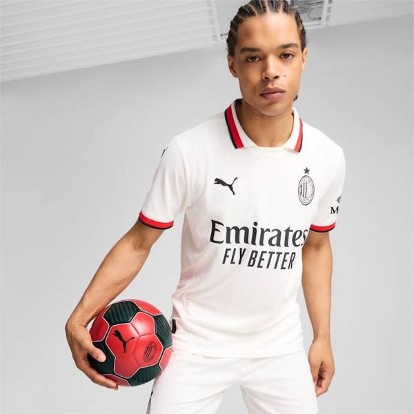 Jersey AC Milan 2024/25 Home Stadium Puma Football Kit White / Black / Red | Jersey-514