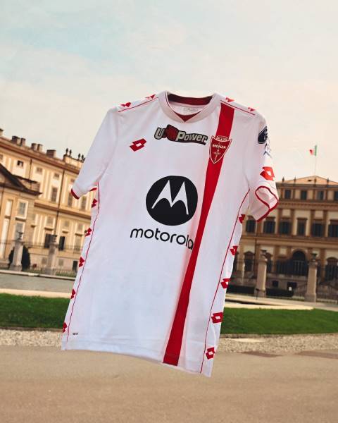 Jersey AC Monza 2024/25 Away Lotto Football Kit White / Red / Blue | Jersey-518