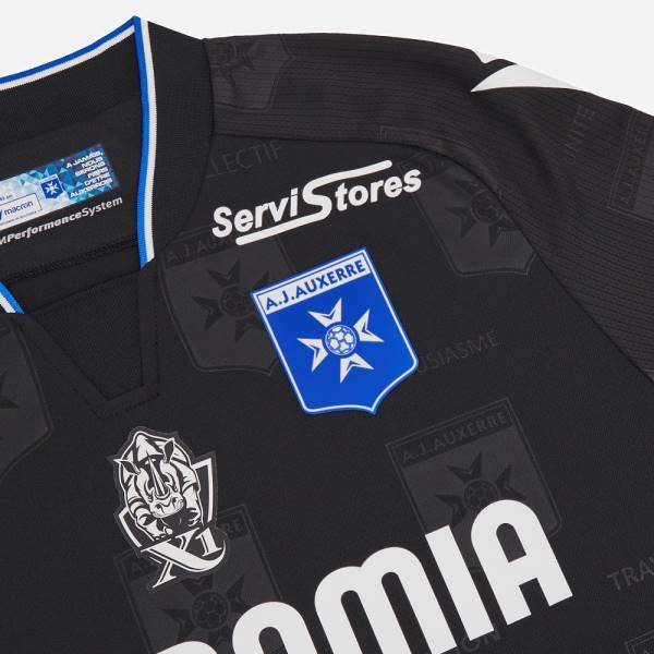 Jersey AJ Auxerre 2024/25 Away Macron Football Kit Black | Jersey-645