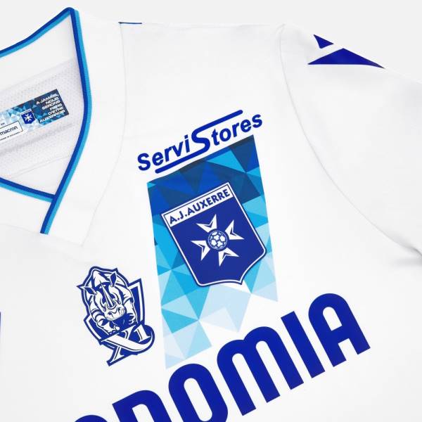 Jersey AJ Auxerre 2024/25 Home Macron Football Kit White / Blue | Jersey-643