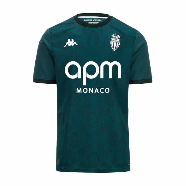 Jersey AS Monaco 2024/25 Away Stadium Kappa Football Kit Green | Jersey-681