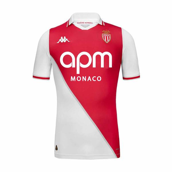 Jersey AS Monaco 2024/25 Home Match Kappa Football Kit White / Red | Jersey-676