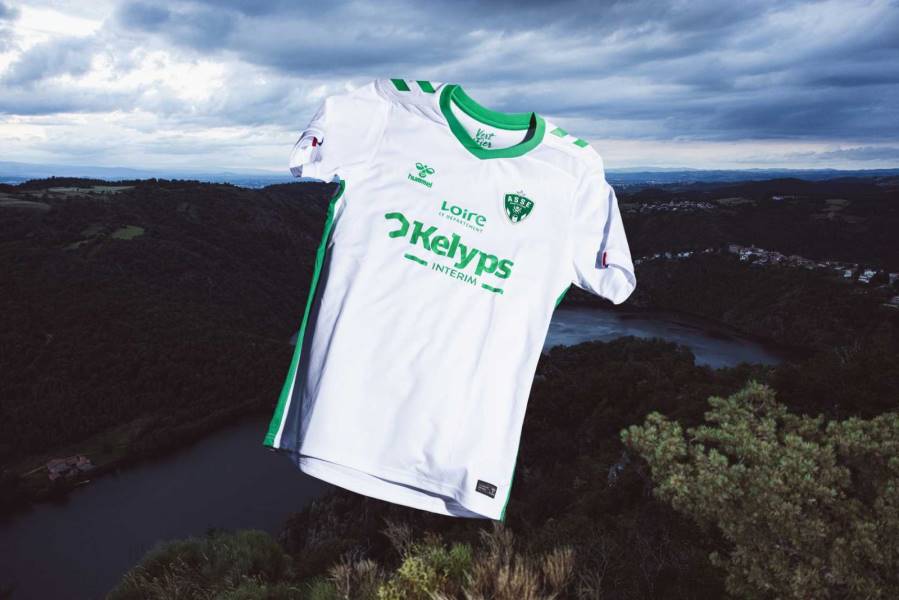 Jersey AS Saint-Étienne 2024/25 Away Hummel Football Kit White / Green | Jersey-713