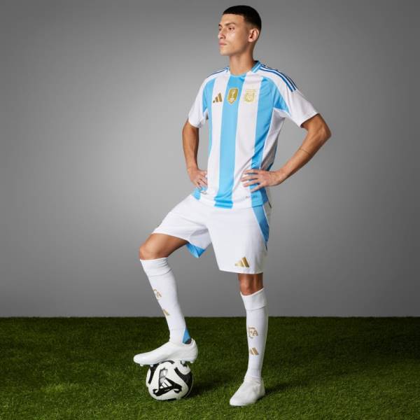 Jersey Argentina 2024 Home Adidas Football Match Kit White / Blue | Jersey-143