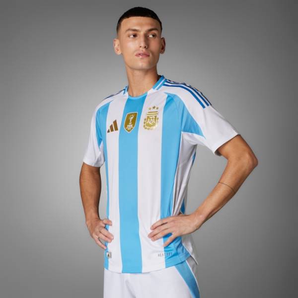 Jersey Argentina 2024 Home Adidas Football Match Kit White / Blue | Jersey-143