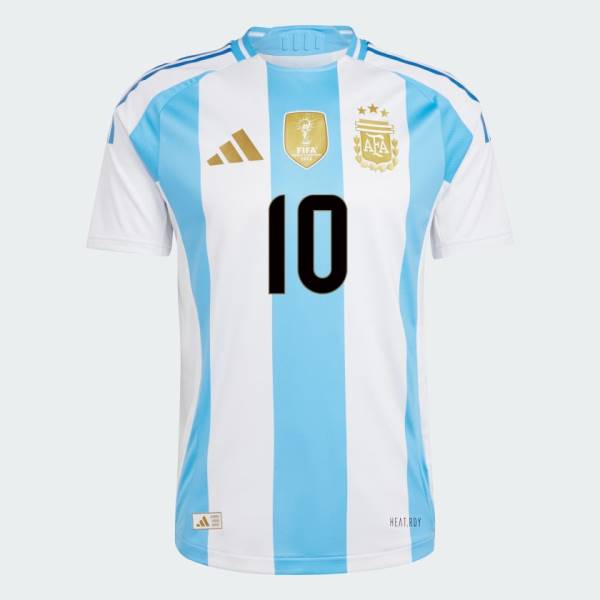 Jersey Argentina 2024 Messi Home Adidas Football Match Kit White / Blue | Jersey-156