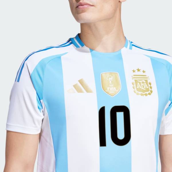 Jersey Argentina 2024 Messi Home Adidas Football Match Kit White / Blue | Jersey-156