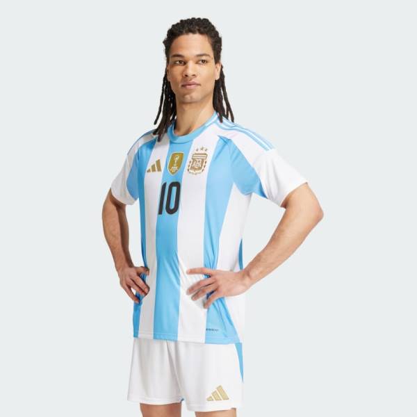 Jersey Argentina 2024 Messi Home Adidas Football Stadium Kit White / Blue | Jersey-157