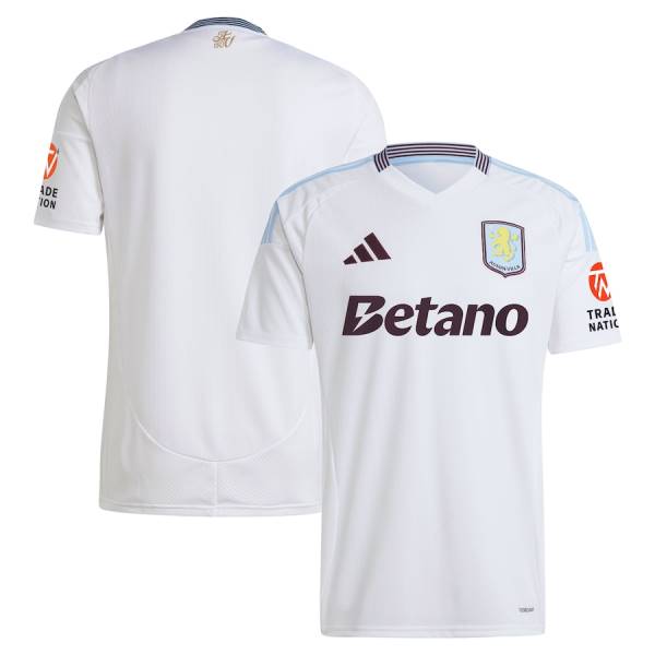 Jersey Aston Villa 2024/25 Away Adidas Football Kit White | Jersey-235