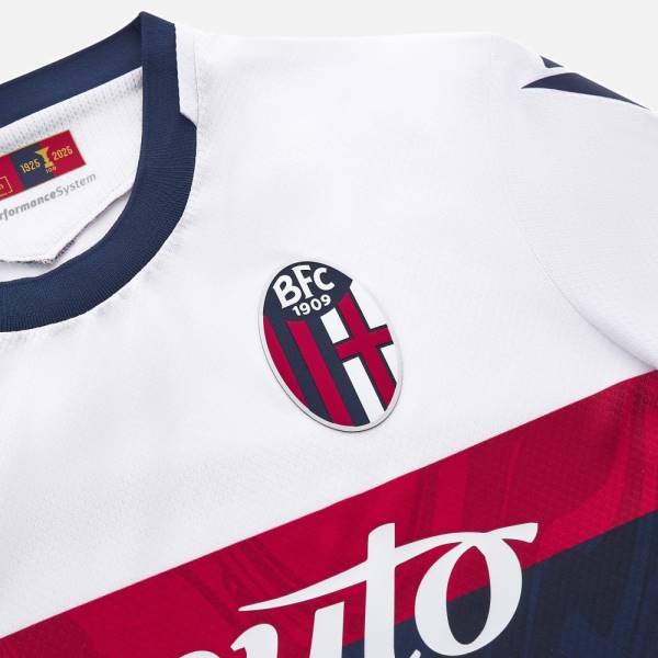 Jersey Bologna FC 2024/25 Away Macron Football Kit White / Red / Blue | Jersey-467