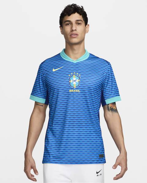 Jersey Brazil 2024 Stadium Away Nike Football Kit Blue | Jersey-87