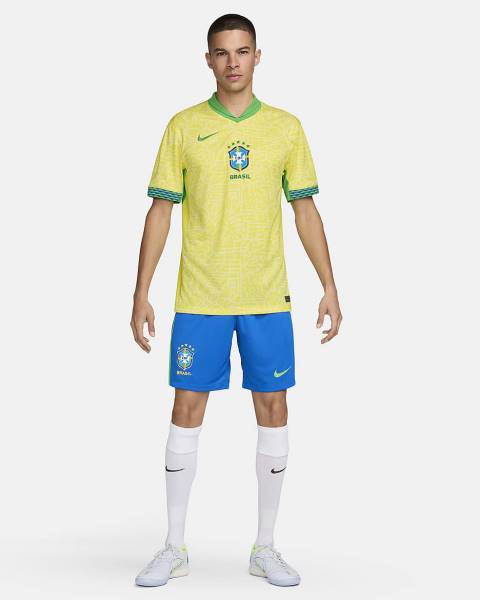 Jersey Brazil 2024 Stadium Home Nike Football Kit Yellow / Green | Jersey-83