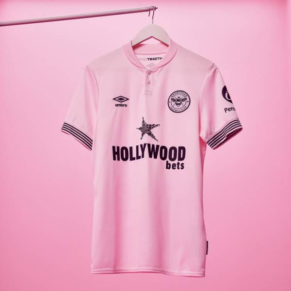 Jersey Brentford FC 2024/25 Away Umbro Football Kit Pink | Jersey-247