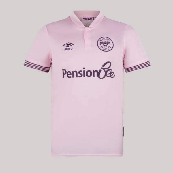 Jersey Brentford FC 2024/25 Away Umbro Football Kit Pink | Jersey-249