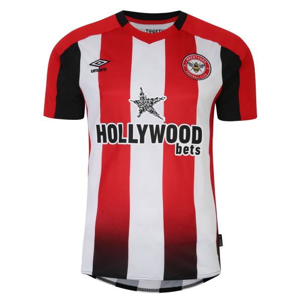 Jersey Brentford FC 2024/25 Home Umbro Football Kit White / Red / Black | Jersey-244