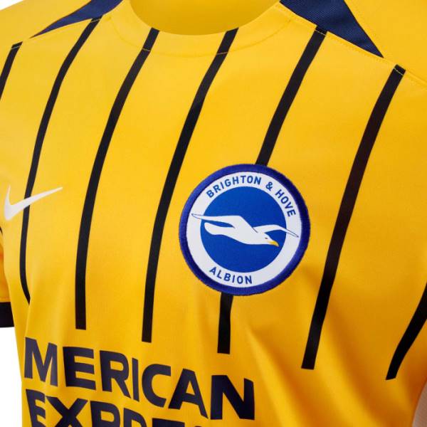 Jersey Brighton & Hove Albion FC 2024/25 Away Nike Football Kit Yellow / Blue | Jersey-253