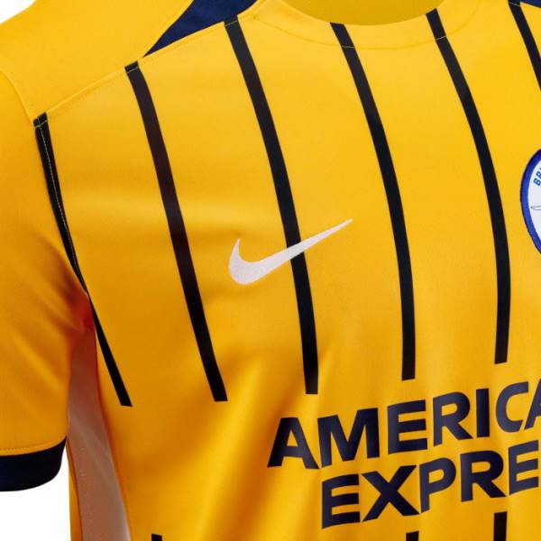 Jersey Brighton & Hove Albion FC 2024/25 Away Nike Football Kit Yellow / Blue | Jersey-253