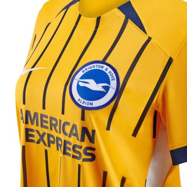 Jersey Brighton & Hove Albion FC 2024/25 Away Nike Football Kit Yellow / Blue | Jersey-254