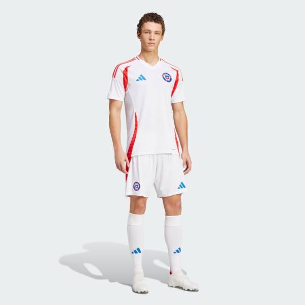 Jersey Chile 2024 Away Adidas Football Stadium Kit White | Jersey-142