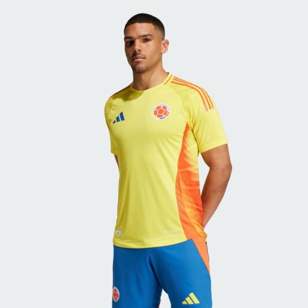 Jersey Colombia 2024 Home Adidas Football Match Kit Yellow | Jersey-166