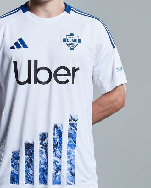 Jersey Como 1907 2024/25 Away Adidas Football Kit White / Blue | Jersey-473