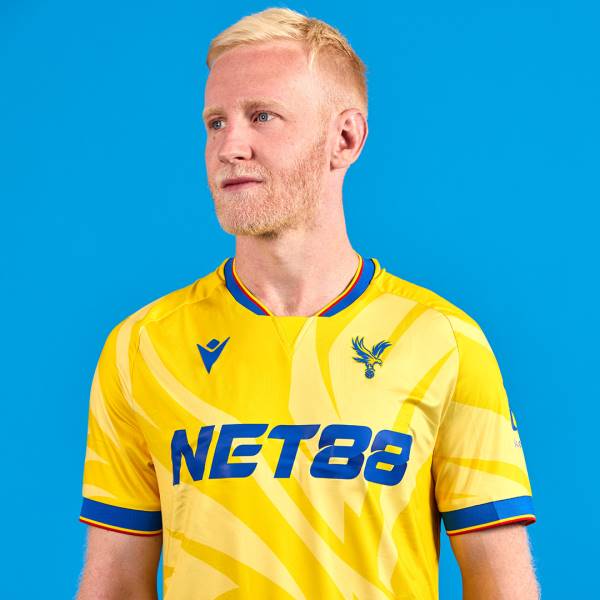 Jersey Crystal Palace FC 2024/25 Away Macron Football Kit Yellow / Blue | Jersey-267