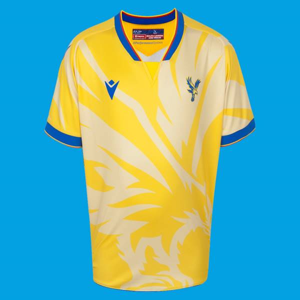 Jersey Crystal Palace FC 2024/25 Away Macron Football Kit Yellow / Blue | Jersey-269