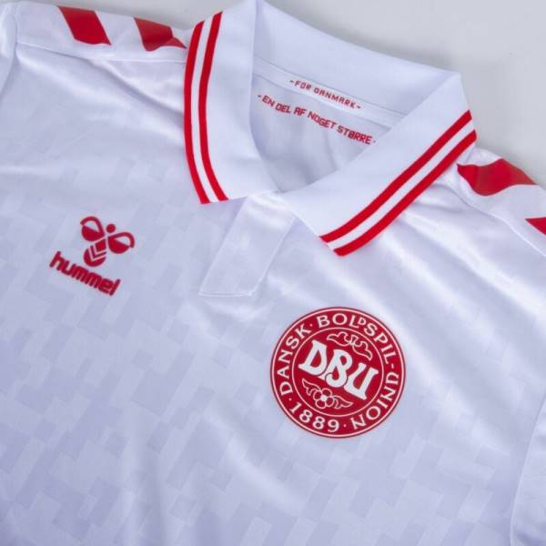 Jersey Denmark 2024/25 Away Hummel Football Kit White | Jersey-193