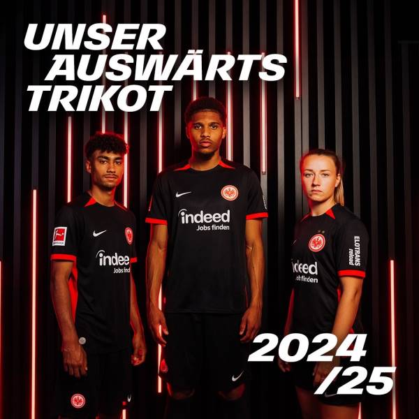 Jersey Eintracht Frankfurt 2024/25 Away Nike Football Kit Black / Red | Jersey-577