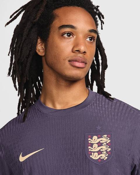 Jersey England 2024/25 Match Away Nike Football Kit Dark Raisin / Sesame | Jersey-95