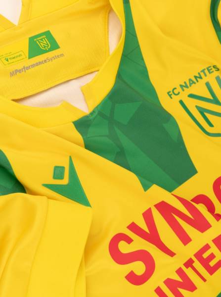 Jersey FC Nantes 2024/25 Home Macron Football Kit Yellow / Green | Jersey-689