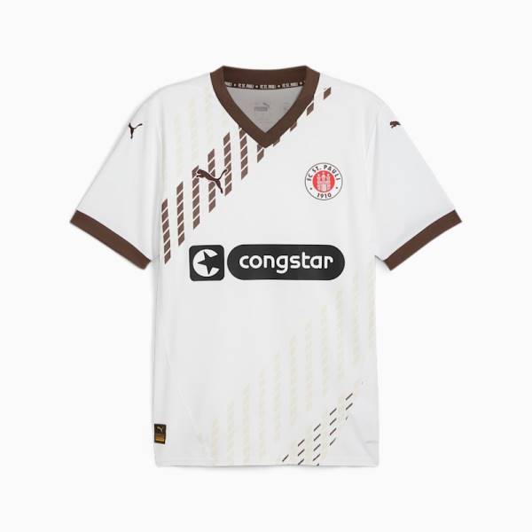 Jersey FC St Pauli 2024/25 Away Puma Football Kit White / Brown | Jersey-631