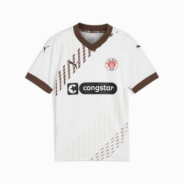 Jersey FC St Pauli 2024/25 Away Puma Football Kit White / Brown | Jersey-633