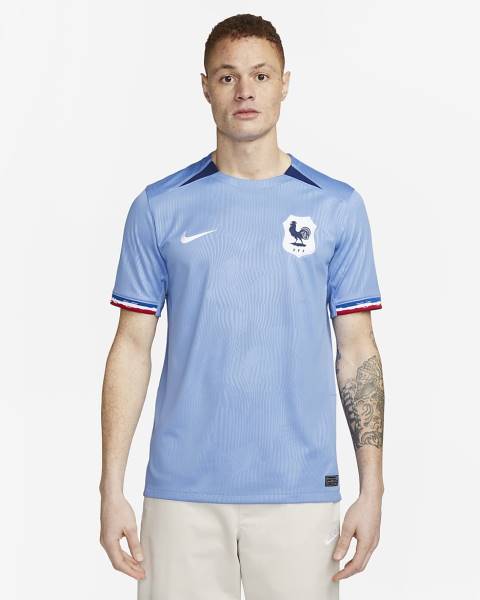 Jersey FFF(France) 2023 Stadium Home Nike Football Kit Blue | Jersey-37