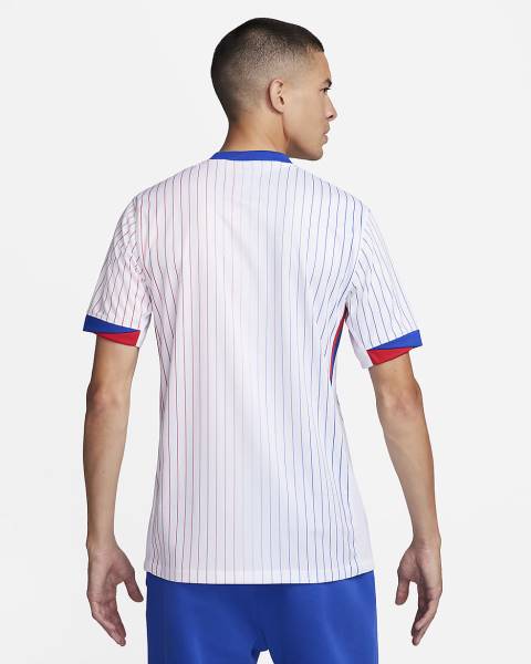 Jersey FFF(France) 2024/25 Stadium Away Nike Football Kit White / Blue | Jersey-34