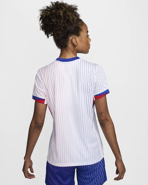 Jersey FFF(France) 2024/25 Stadium Away Nike Football Kit White / Blue | Jersey-35