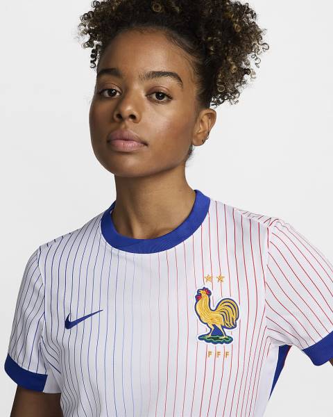 Jersey FFF(France) 2024/25 Stadium Away Nike Football Kit White / Blue | Jersey-35