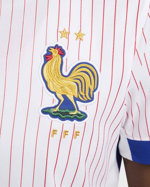 Jersey FFF(France) 2024/25 Stadium Away Nike Football Kit White / Blue | Jersey-35