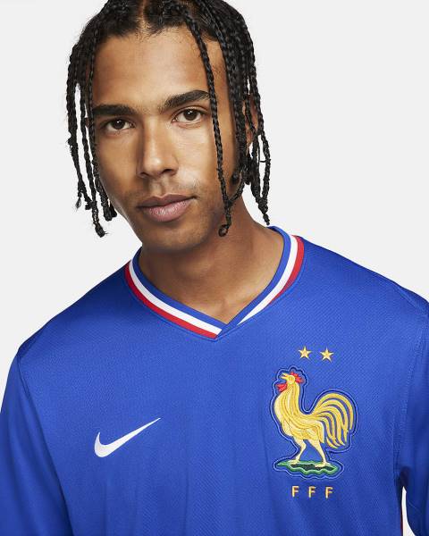 Jersey FFF(France) 2024/25 Stadium Home Nike Football Kit Blue | Jersey-31