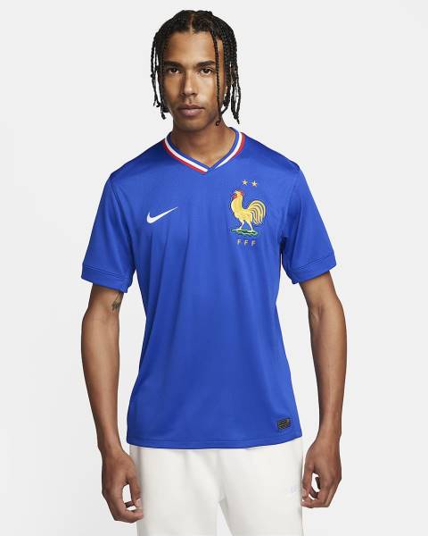 Jersey FFF(France) 2024/25 Stadium Home Nike Football Kit Blue | Jersey-31