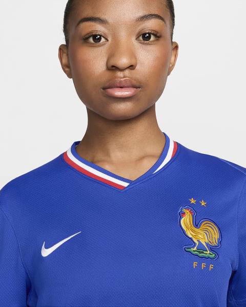 Jersey FFF(France) 2024/25 Stadium Home Nike Football Kit Blue | Jersey-32