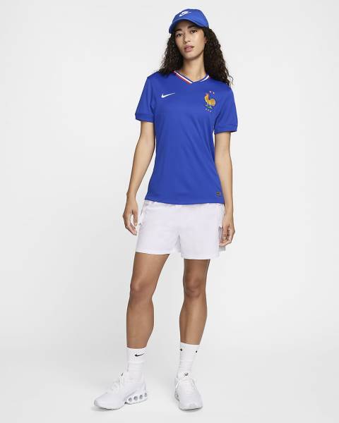 Jersey FFF(France) 2024/25 Stadium Home Nike Football Kit Blue | Jersey-32