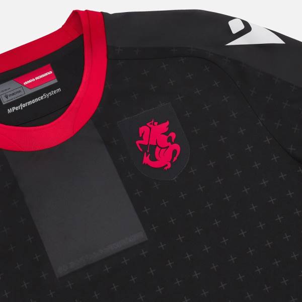 Jersey Georgia 2023/24 Away Macron Football Kit Black | Jersey-223