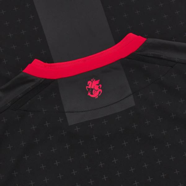 Jersey Georgia 2023/24 Away Macron Football Kit Black | Jersey-223