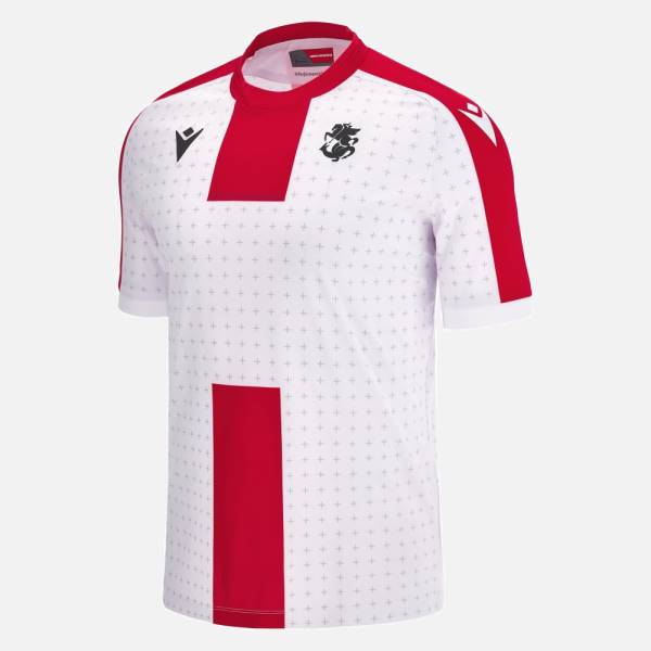 Jersey Georgia 2023/24 Home Macron Football Kit White / Red | Jersey-222