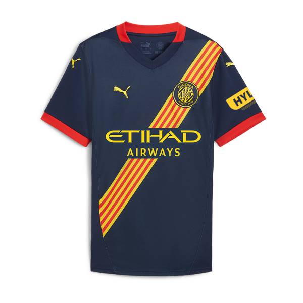 Jersey Girona FC 2024/25 Away Puma Football Kit Navy / Yellow / Red | Jersey-409