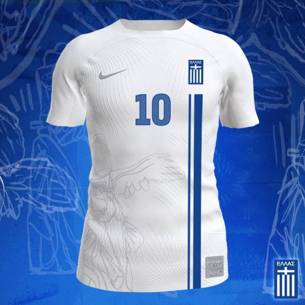 Jersey Greece 2024 Home Nike Football Kit White | Jersey-198