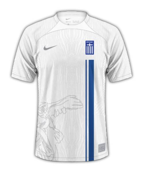 Jersey Greece 2024 Home Nike Football Kit White | Jersey-198