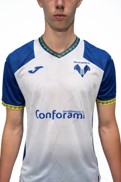 Jersey Hellas Verona FC 2024/25 Away Joma Football Kit White / Blue | Jersey-485